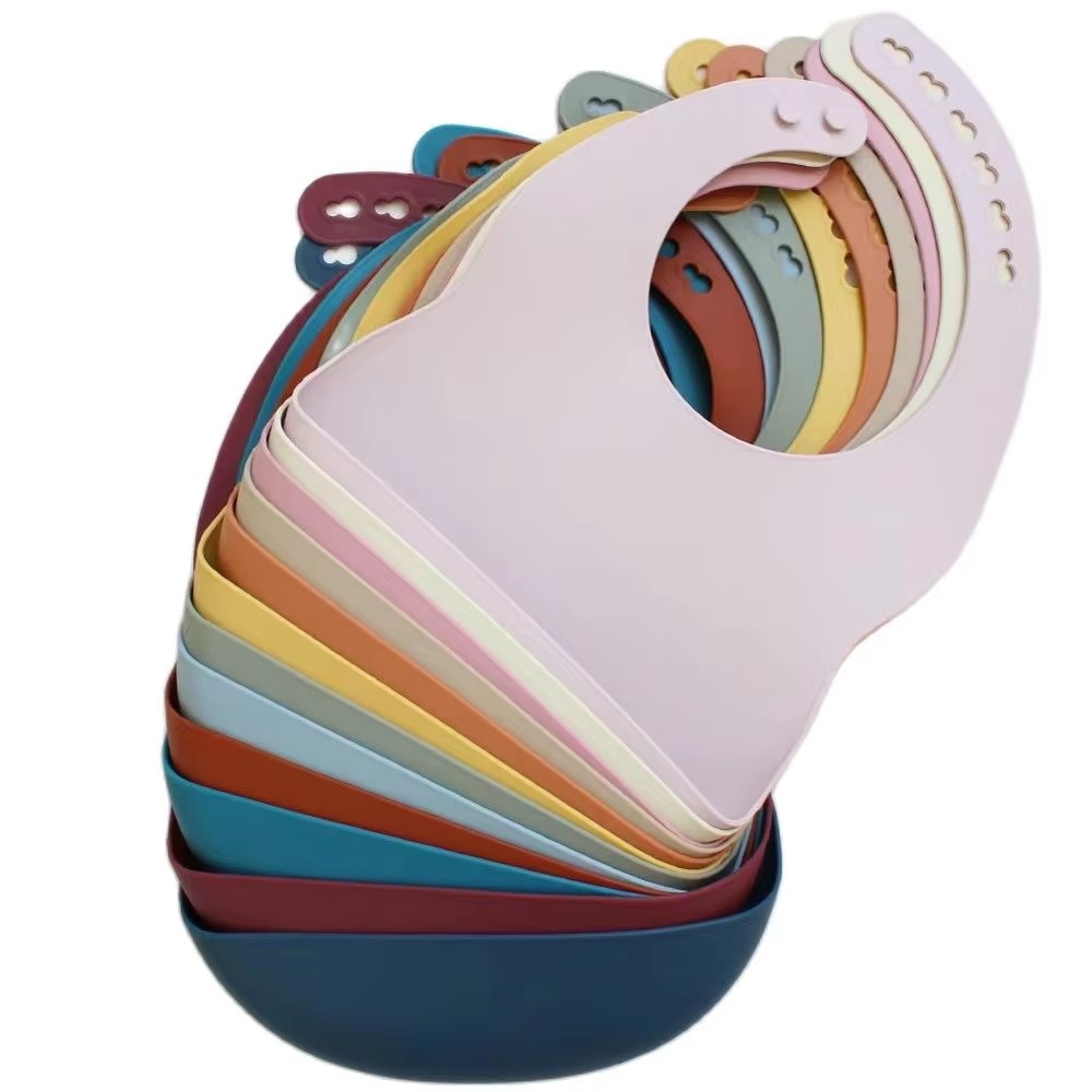 Waterproof Baby Bibs Silicone - Babador de bandeja de silicone para