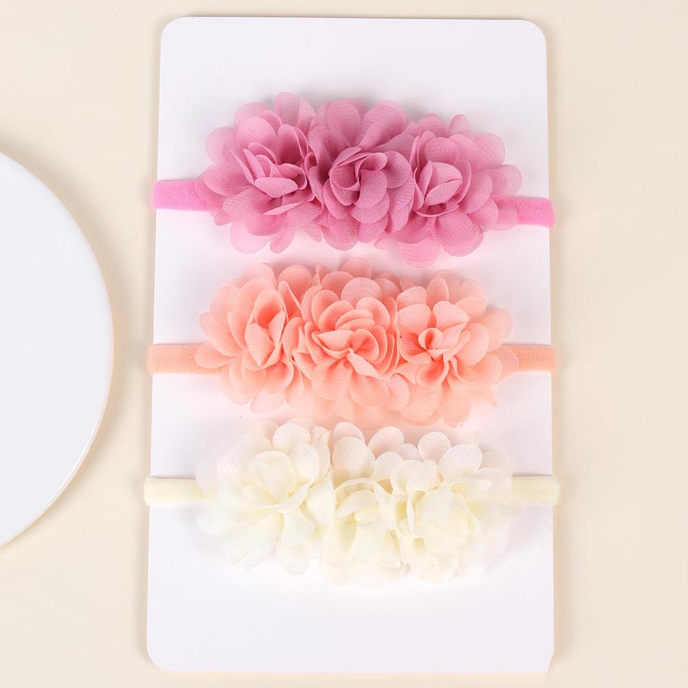 Baby Gear - Chiffon flor headbands para o bebê,