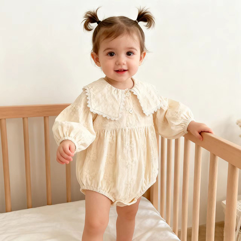 Newborn Baby Girl Romper Floral - Primavera meninas doce princesa uma peça