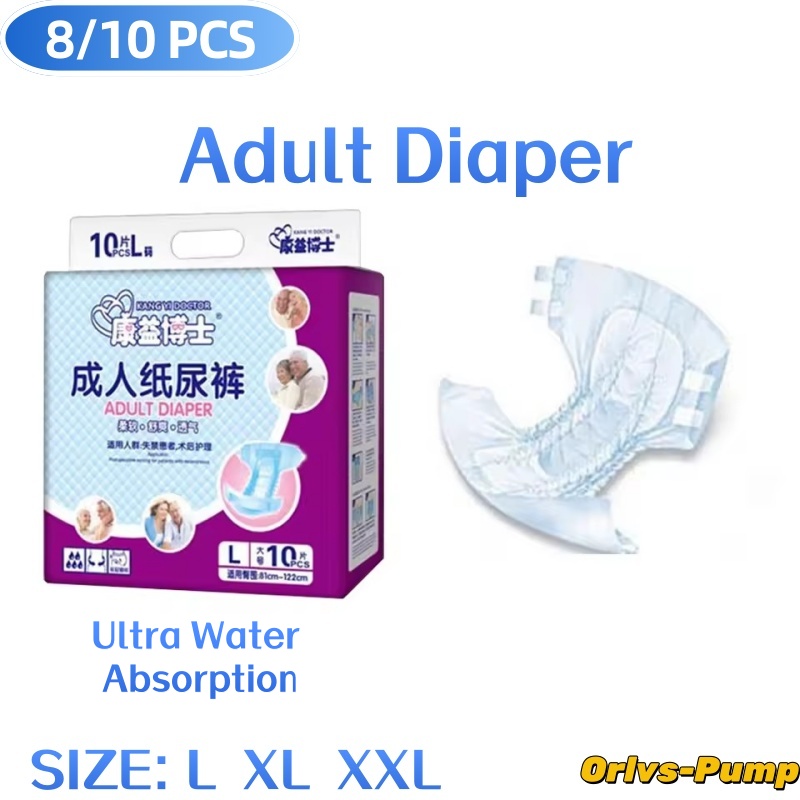 Diapering - 8-10 Peças/pacote Fraldas para Adultos e