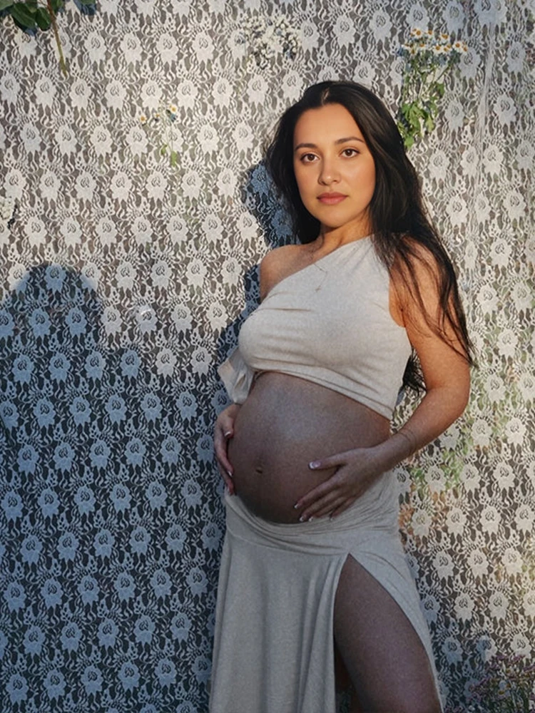 Maternity Wear - Fora do ombro vestidos para grávidas