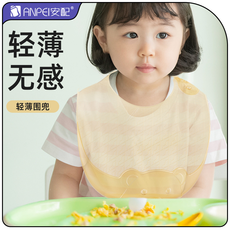 Babete de silicone leve para a - Waterproof Baby Bibs Silicone avaliação e preço