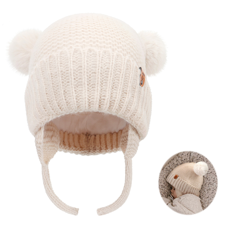 Chapéu de lã do bebê bonito bo - Infant Beanie Hat With Ears avaliação e preço
