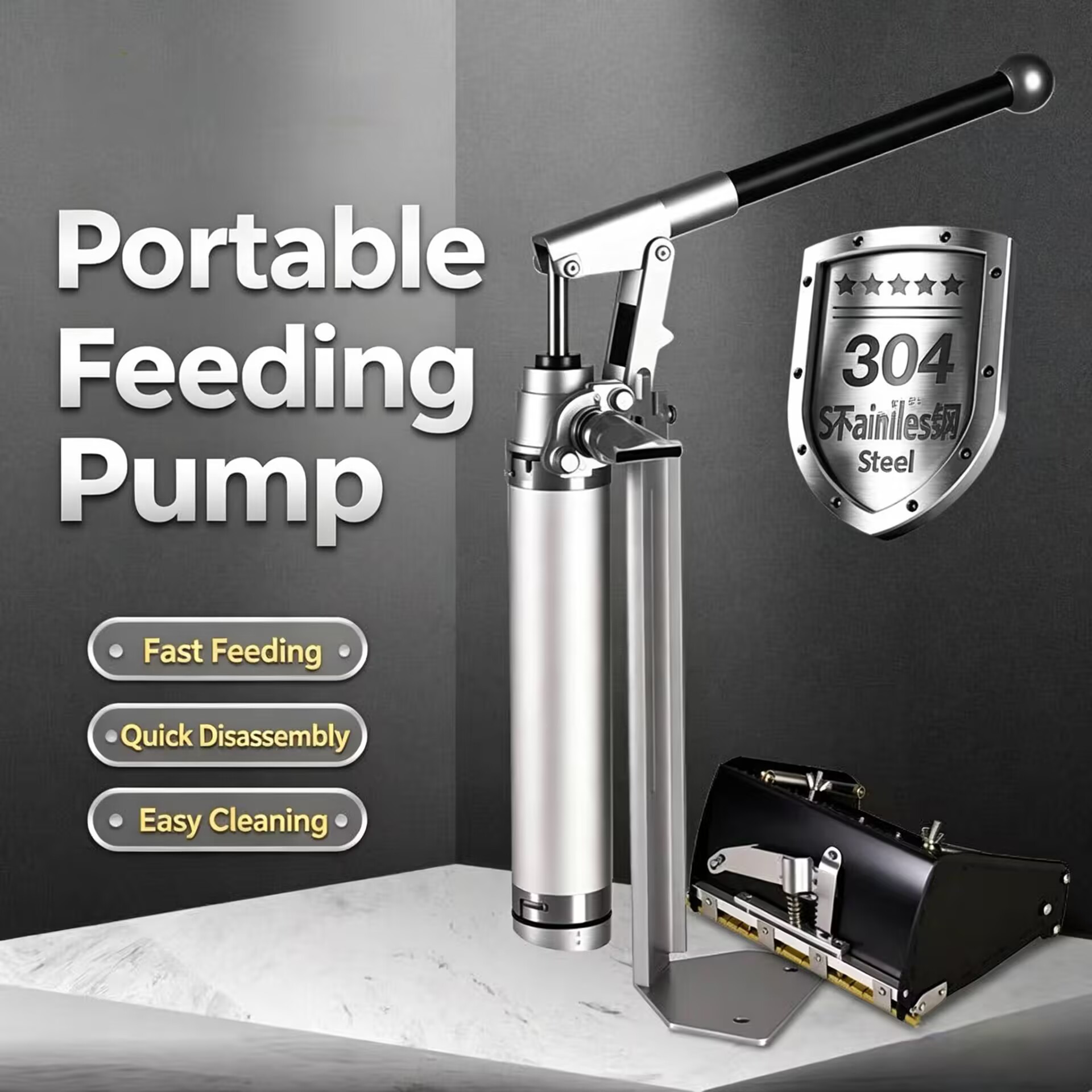 Bomba de Sucção Manual em Aço  - Feeding avaliação e preço