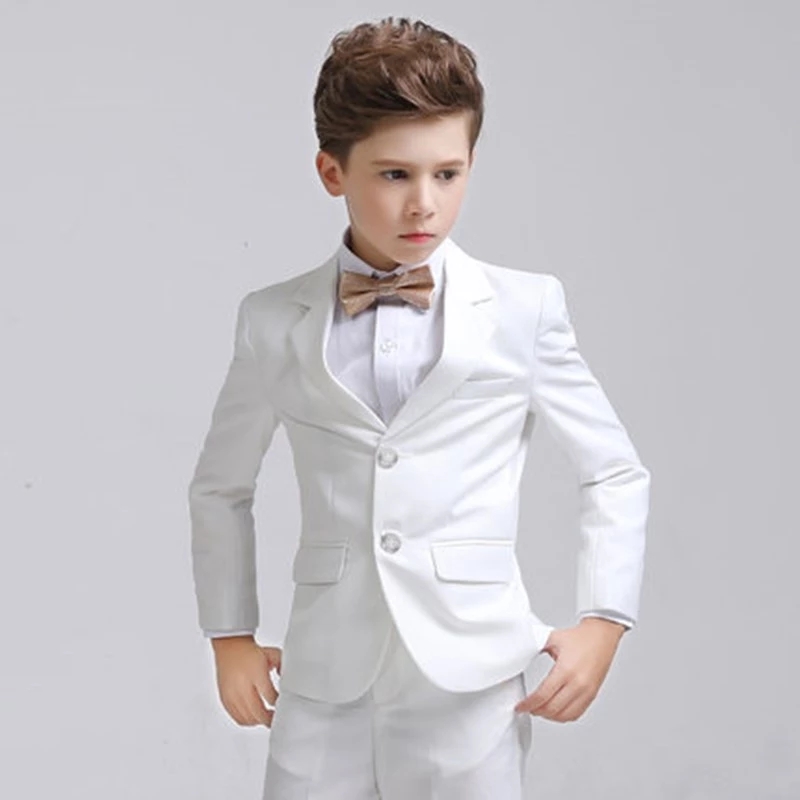 Crianças meninos branco blazer - Baby Boy Suit Set Baptism avaliação e preço
