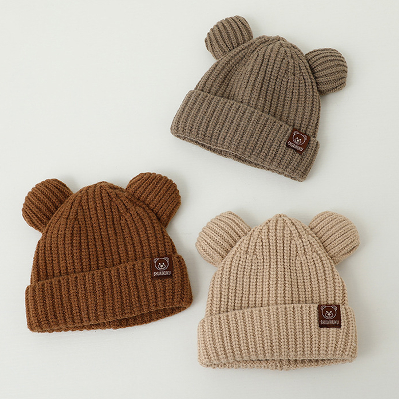 Urso bebê chapéu de inverno or - Infant Beanie Hat With Ears avaliação e preço