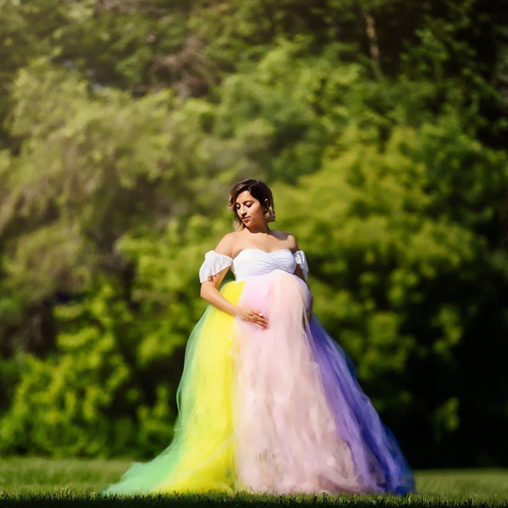 Vestido Maxi de Renda e Tule p - Maternity Wear avaliação e preço