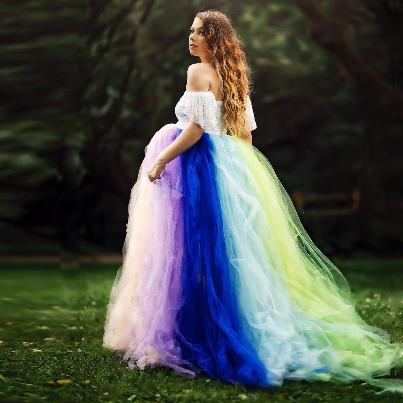 Vestido Maxi de Renda e Tule p - Maternity Wear avaliação e preço