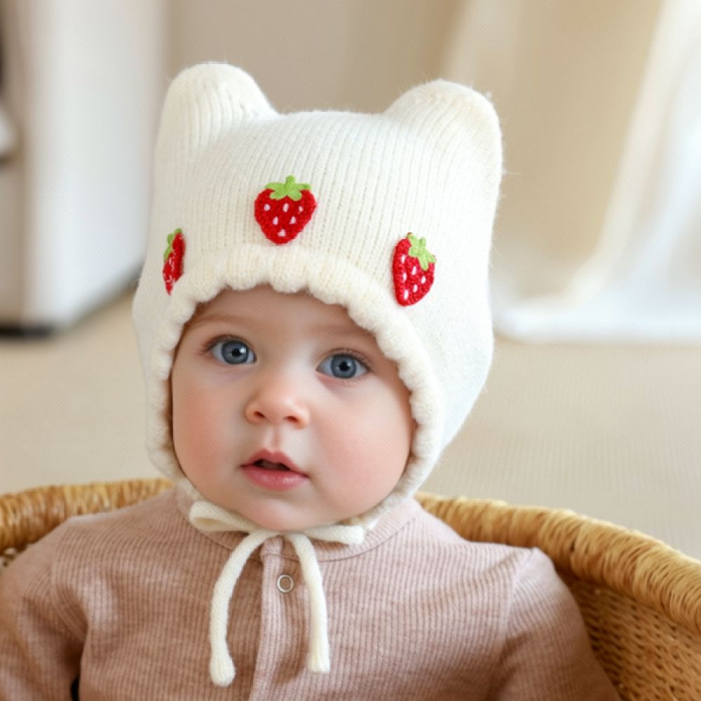 Touca de inverno de malha para - Infant Beanie Hat With Ears avaliação e preço
