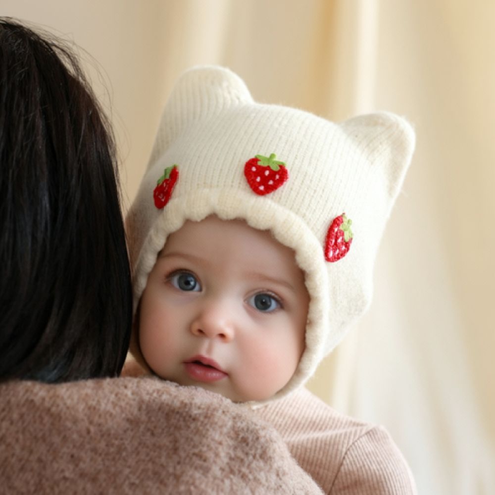 Touca de inverno de malha para - Infant Beanie Hat With Ears avaliação e preço