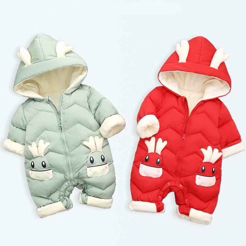 Macacão infantil de veludo gro - Cotton Baby Onesies Zipper avaliação e preço