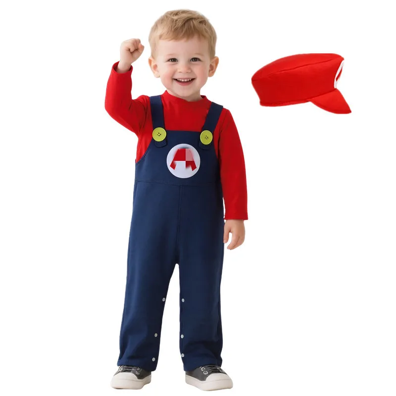 Bebê encanador traje vermelho  - Baby Clothes avaliação e preço