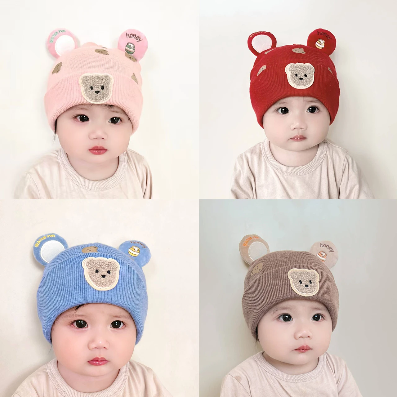 Wnter quente bebê gorro chapéu - Infant Beanie Hat With Ears avaliação e preço